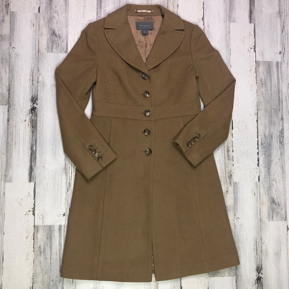 Ann Taylor Jackets & Blazers - Ann Taylor Wool Cashmere Camel Long Overcoat